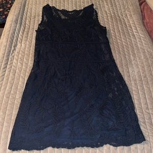 Women’s Lace Express mini Dress - Medium - Navy Blue